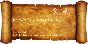 Király Amarilla névjegykártya