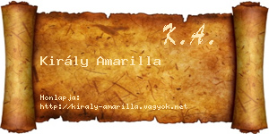 Király Amarilla névjegykártya
