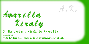 amarilla kiraly business card